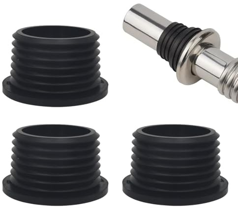 CFEWV 3 Stück Dichtung Waschbecken Ablauf, Universal Gummimanschette Für Abflußrohr - Ø 40Mm 50 Mm X 32 Mm, Ablaufdichtung Wandrosette Siphonmanschette.(Schwarz B)