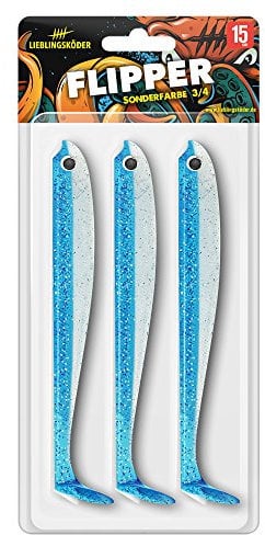 Lieblingsköder 15cm - 3 Gummifische, Farbe Lieblingsköder:Flipper