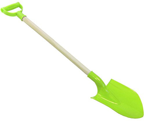 Toyrific Super Spade 78cm Wooden Shaft Digger ~ Plastic spade beach toy, sand toy, garden spade (Green)