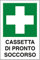 Cartello in plastica bianco Cassetta di pronto soccorso 30x20 cm