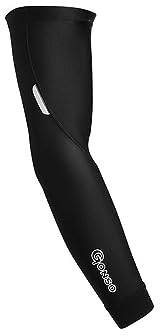Gonso Armlinge für Männer und Frauen, Antirutsch-Gummi am Oberarm und hohe Bewegungselastizität, Reflektierende Elemente, Enganliegende Passform, Unisex, Schwarz, Gr. M