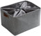 Mangata Faltbare Aufbewahrungskörbe mit Deckel, Grau Canvas-Stoff Aufbewahrungsbox für Spielzeug, Kleidung, Zuhause, Regale (Waschbar, XXLarge)