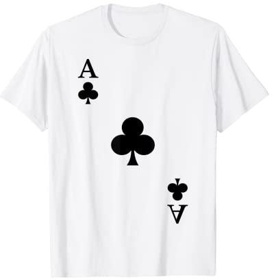 Spielkarte Kreuz Ass Poker Kartenspiel Karneval Kostüm T-Shirt