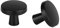 LONTAN 10 Pack Black Mushroom Style Round Drawer Knobs Matte Zinc Alloy 32mm Black