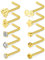Rajnard 20G Nasenpiering Nasenring Nasenstecker Chirurgenstahl 10 STÜCKE Gold Herz Stern Flachkugel Klarer Diamant CZ Nasenstecker R L-förmiger Piercingschmuck 10 STÜCKE