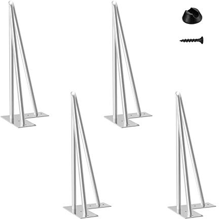 Haarnadel Tischbein 4x Hairpin Leg Möbelbein Haarnadelbeine aus Metall Tischzubehör DIY für Esstisch Couchtisch Schreibtisch