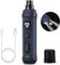 Casfuy Dog Nail Grinder with 2 LED Light - New Version 2-Speed Powerful Electric Pet Nail Trimmer Professional Quiet Painless Paws Grooming & Smoothing for Small Medium Large Dogs and Cats