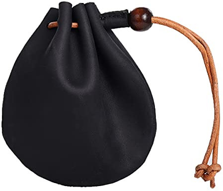 BLESSUME Mittelalter Beutel Kordelzug Tasche Renaissance Wikinger Kostüm Gürteltasche Hüfttasche, Schwarz 2, Einheitsgröße, Tasche