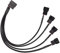 DIFCUL 4-Pin Molex auf 4 x 3-Pin / 4-Pin PMW 12V PC-Gehäuselüfter-Stromversorgungskabel, 3-Pin oder 4-Pin (PWM-Stecker) auf Molex Computerkühler Kühlerlüfter-Verteiler Y-Stromkabel (1Pack