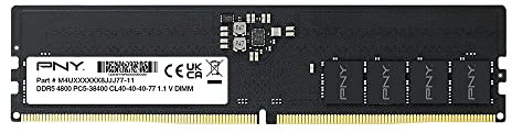 PNY Performance DDR5 16GB 4800 MHz DIMM MODULO DE Memoria RAM para Ordenador DE Mesa CL40 1.1V