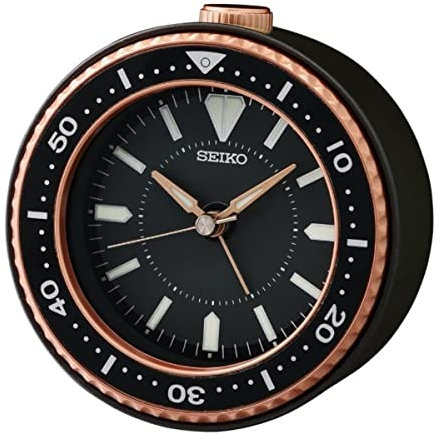 Seiko Clocks Bedside Alarm Clock with Black Dial QHE184T