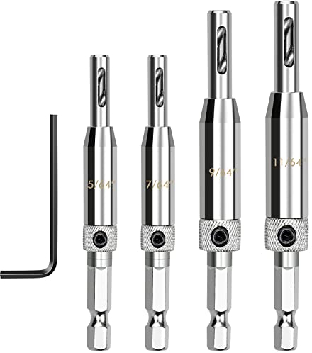 Brocas Taladro Autocentrado, Bisagras Autocentradas, Juego de brocas HSS para Bisagras, Herramientas para Trabajar la Madera