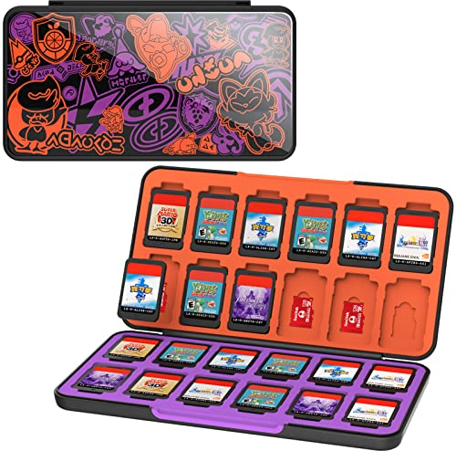 THELIFELICIOUS Boîte de Rangement Switch Game Card pour Nintendo Switch/Switch OLED/Switch Lite, Porte-Cartes de Jeu avec 48 emplacements pour Cartes de Jeu et 24 emplacements pour Cartes Micro SD.,