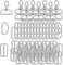 Nuts OT nuts Moschettoni per Borse 70pcs Fibbia per Borse Fibbie Metallo 32mm Moschettone Borsa Ganci per Borse fai da te Fibbie per Cintura, per DIY Craft,Tracolla, Riparazione Zaino Argento
