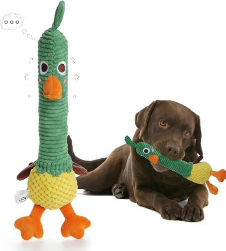Nocciola Unzerstörbares Ente-Hundespielzeug Quietschend | Niedliches Hundespielzeug mit Langlebigen Gummi-Quietscher, Ente-Kauspielzeug für Welpen, Kleine bis Große Hunde