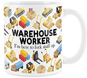 Purely Home Warehouse Worker Mug Fun Trades Gift - White Coffee/Tea Present