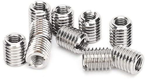 Reductor de Rosca M10 a M6 10 Uds Tuerca de Inserción Reparación Reductora M6X1.0 Hembra y M10X1.5 Herramienta de Extensión de Rosca Macho Tuerca de Inserción