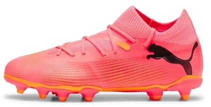 Puma Unisex Youth Future 7 Match Fg/Ag Jr Soccer Shoes, Sunset Glow-Puma Black-Sun Stream, 36 EU