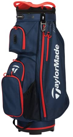 TaylorMade Golf Pro Stand & Cart Bag 2023, Navy/Red