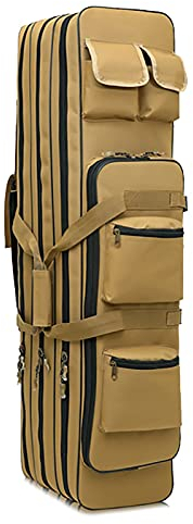 EBSBAG Doppelter Langer Gewehrkoffer, wasserdichter Stoff, 78,7 cm, 99,1 cm, 119,4 cm, dreilagige Struktur, Zwei-Wege-Reißverschluss, multifunktionaler taktischer Outdoor-Tragekoffer mit