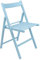 Harbour Housewares Beech Wood Folding Chair - Denim Blue - 1x - Wooden Garden Chair Outdoor Seating Deck Seats Lightweight Foldable Dining Patio Furniture