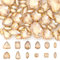 CHGCRAFT 140 Stück 12 Stil Strasssteine zum Aufnähen Glas Strasssteine Facettiertes Glas Strass Multi-Strand Links mit Nähen Klaue für Handwerk Schmuckherstellung Champagner, Schwarz