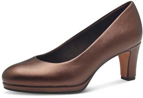 MARCO TOZZI Damen Pumps mit Trichterabsatz Vegan, Braun (Bronce), 39 EU