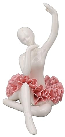 Ballerina-Mädchen-Figuren, Miniatur-Rosa Tanzendes Mädchen, Keramik-Ballerina-Statuen, Tänzer-Statue, Skulptur, Schreibtisch, Bücherregal, Dekoration Für Kunstgegenstände, Skulpturen, Heimdekoration