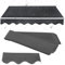 CekoCk Ersatzstoff für Einziehbares Markisenoberteil (ohne Rahmen) Sonnenschutzüberdachung für Den Außenbereich Wasserdichtes Polyester für Hof Deck Balkon Grau(Size:6x2m,Color:Grau)