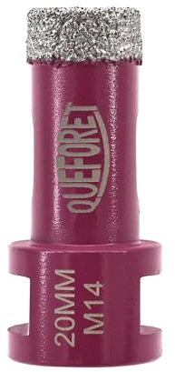 QUEFORET Diamond Drill Bit 20mm x M14 - Diamond Hole Saw for Ceramic Porcelain Tile Marble Granite