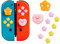 PERFECTSIGHT ABXY Lot de poignées de pouce en silicone pour boutons D-Pad compatibles avec Nintendo Switch/OLED – Étoile + cœur