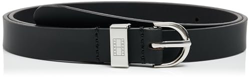 Tommy Jeans Damen Tjw Heritage Oval Aw0Aw17000 Fester Gürtel, Black (Black), 95