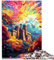 Puzzle für farbenfrohe Psychedelia im Windsor Castle. Puzzle für Erwachsene, 1000-teiliges Holzpuzzle, Familienspiel für und 1000 Teile (50 x 75 cm).