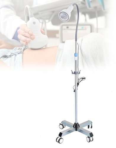 vanenferse LED Gynäkologische Op-Untersuchungsleuchte, Mobile Bodenstativ Schattenlose Untersuchungsleuchte Mit Basis Und Kleinrad Für Schönheit Tätowierung, Höhenverstellbar