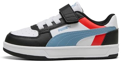 Puma Unisex Kinder Caven 2.0 Block Ac+ Ps Sneaker, Puma Weiß, kühles Blau, Puma Schwarz, 32.5 EU