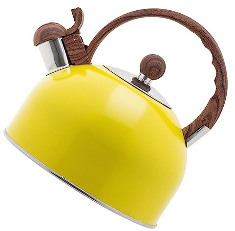 GREENADSCAPE Sturdy Steel Tea Kettle 2.5l Kettle Whistle Whistling Pot Practical for Tea Soup Instant Beverages