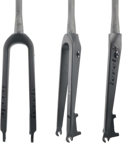 Forcella MTB Mountain Bike Completamente In Fibra Di Carbonio Bicicletta Freno A Disco Forcella Anteriore Rigida Carbonio MTB 26/27.5/29In Forcelle Rigide MTB C,26in