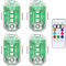 Fxlpower 4PCS Wireless LED Interior Light for Car with Remote Control, 8 Colors USB Rechargeable Magnetic Anti-Collision Strobe Lights, High Brightness Flashing Lights for Car