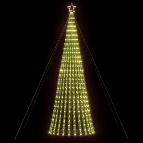 Festnight Led Weihnachtsbaum Aussen 403 cm 1028 LEDs Tannenbaum Outdoor Beleuchteter Weihnachtsbaum Kegelform Weihnachtsdeko Außen Metall Weihnachtsbaum Lichterpyramide Groß Lichterbaum