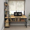 Moderner Gaming-Schreibtisch mit Regalen für Heimbüro, ideal für Studenten und Arbeiter, stilvoller Computertisch für Gaming-PC und Laptops, Farbe 4, 100 x 50 x 157 cm