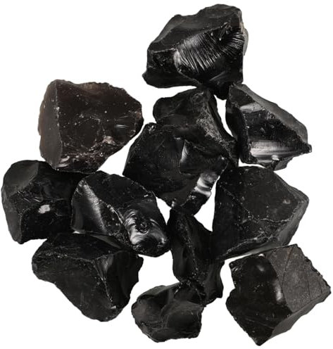 Alipis Natürlicher Roher Obsidian, 1 Beutel, Schwarz, Unregelmäßig