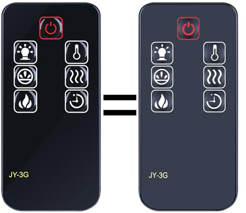 TCNOUMT Replacement Remote Control fit for Della Electric Fireplace Heater | for Muskoka Pleasant Hearth Electric Fireplace Heater JY-3G (259-35-86 / 310-48-90 / 259-879-86 / 310-42-45)