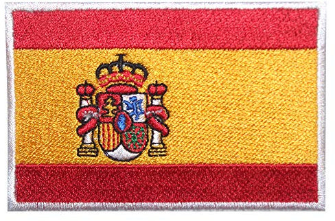 Parche bordado con logotipo de la bandera de España, parche para planchar o coser