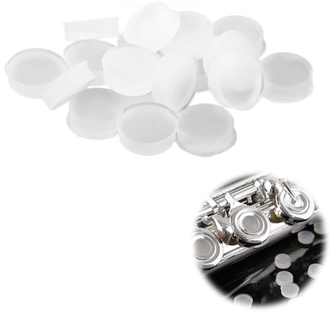 AOEVUIR 30 Pcs Flötenstopfen Offene Loch Stecker Abdeckungen aus weichem Silikon Flöten Ersatzteile Zubehör