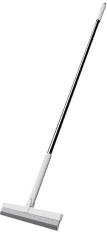 Wet Room Floor Squeegee Heavy Duty, Floor Squeegee Mop With Extension Poles, Pet Hair Remover, Magic Shower Squeege With 180 Degree Rotating Head For Indoor & Outdoor Bathroom Shower Garage Patio Deck