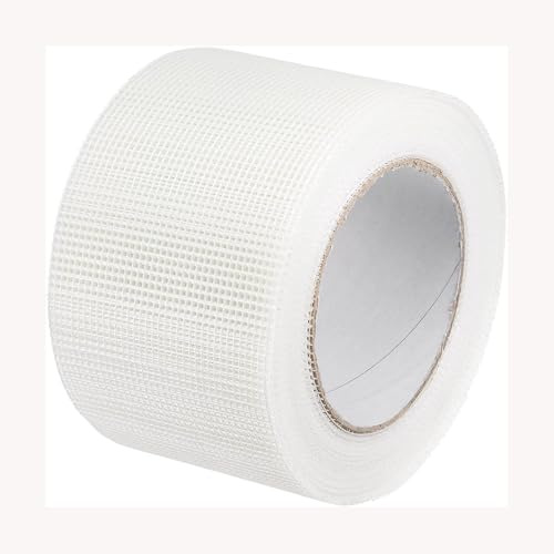 UKUSI Self-Adhesive Fiberglass Mesh Tape,4.5cm x 25m Fiberglass Mesh Tape for Small Wall Repairs and Crack Fixing (4.5cm)