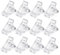 CALLARON 12 Pièces Clips Fixateurs Ongles Art pour Faux Ongles Outils Pratiques Transparent