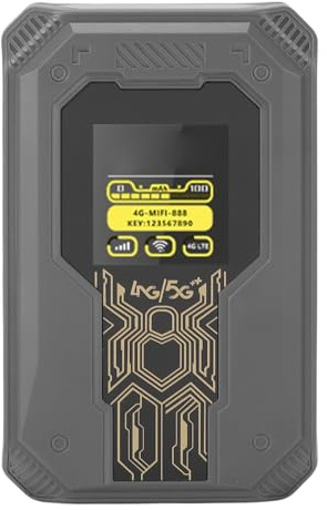 Jectse 4G LTE-WLAN-Hotspot, Tragbares WLAN für Reisen, 300 Mbit/s High Speed ​​& Connect 8 Devices Pocket Mobile Router mit SIM-Kartensteckplatz, für Reisen Im Freien