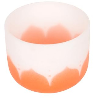 LiebeWH Cuenco Tibetano de Cristal en Tono B de 8 Pulgadas, Juego de Música de Meditación de Cristal de Cuarzo Fácil de Tocar con Mazo y Junta Tórica de Goma, Decoración de la Oficina en el Hogar