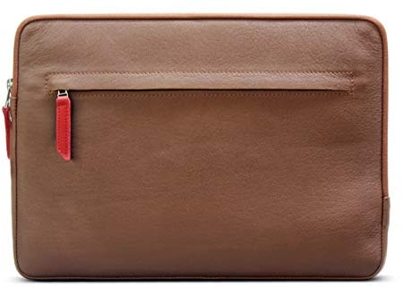 Pack & Smooch Funda de Cuero para iPad Pro/Air 13 y 12.9 + Magic Keyboard | Funda Angus de Cuero | Cuero Curtido Vegetal de Italia | Funda Protectora de Cuero para iPad en Marrón Claro